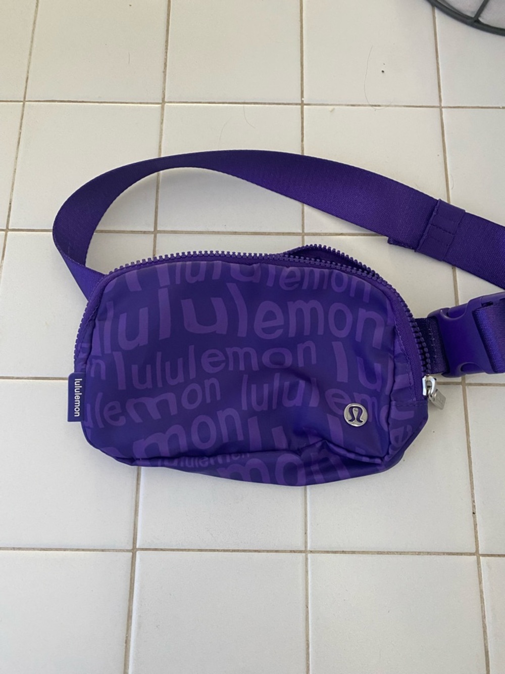 lululemon Purple Mesh Interior Crossbody Pouch